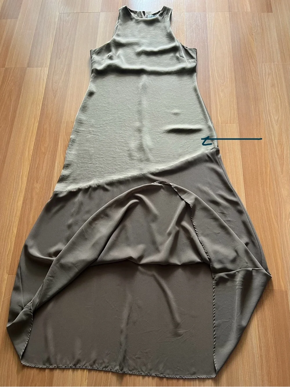 4th & Reckless Katie Maxi Dress Brown Sleeveless Sheer Hem Runs Small XL - Picture 9 of 13
